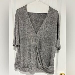 Reitmans Charcoal V-Neck Blouse